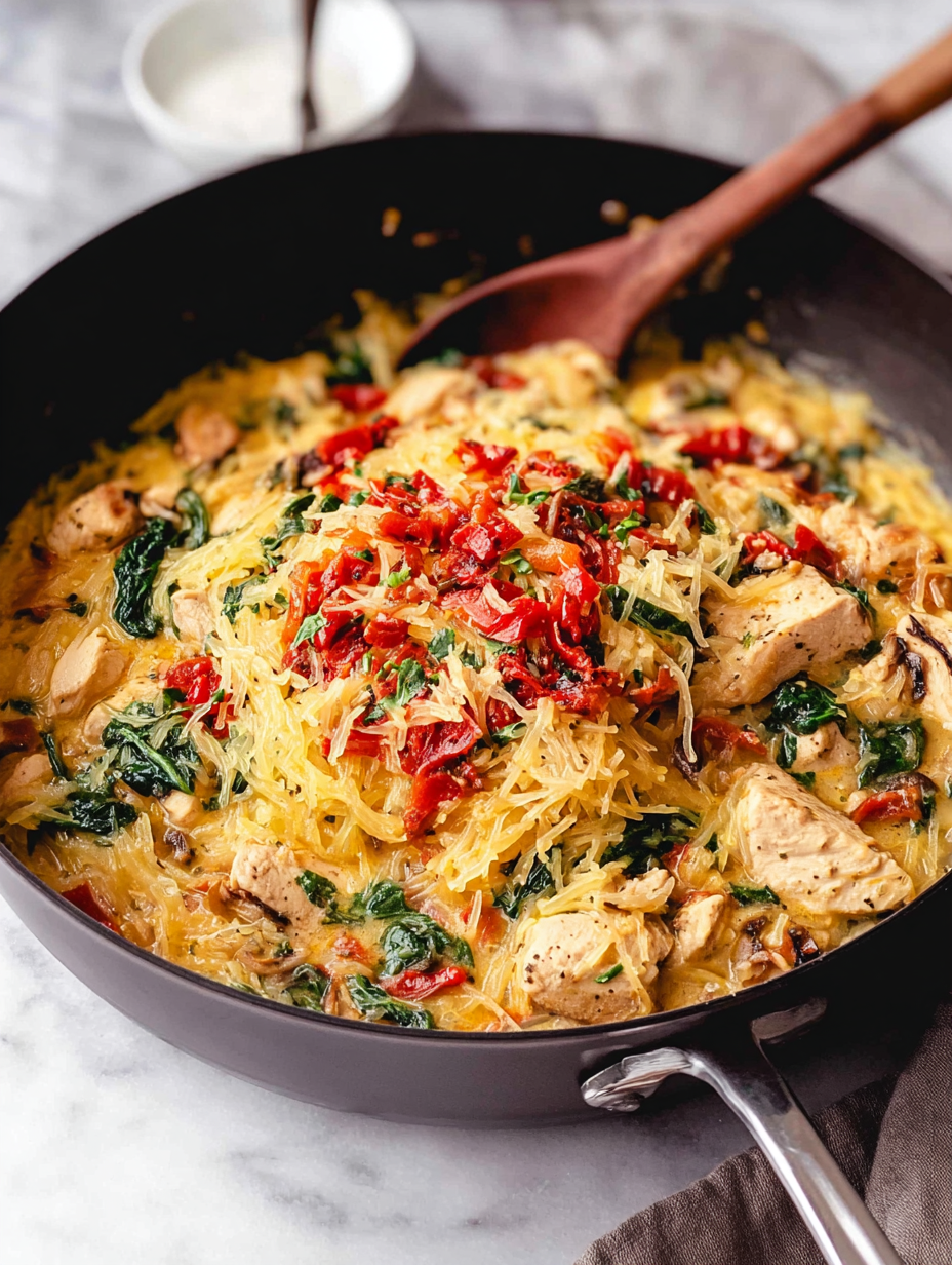 Tuscan Chicken and Spaghetti Squash