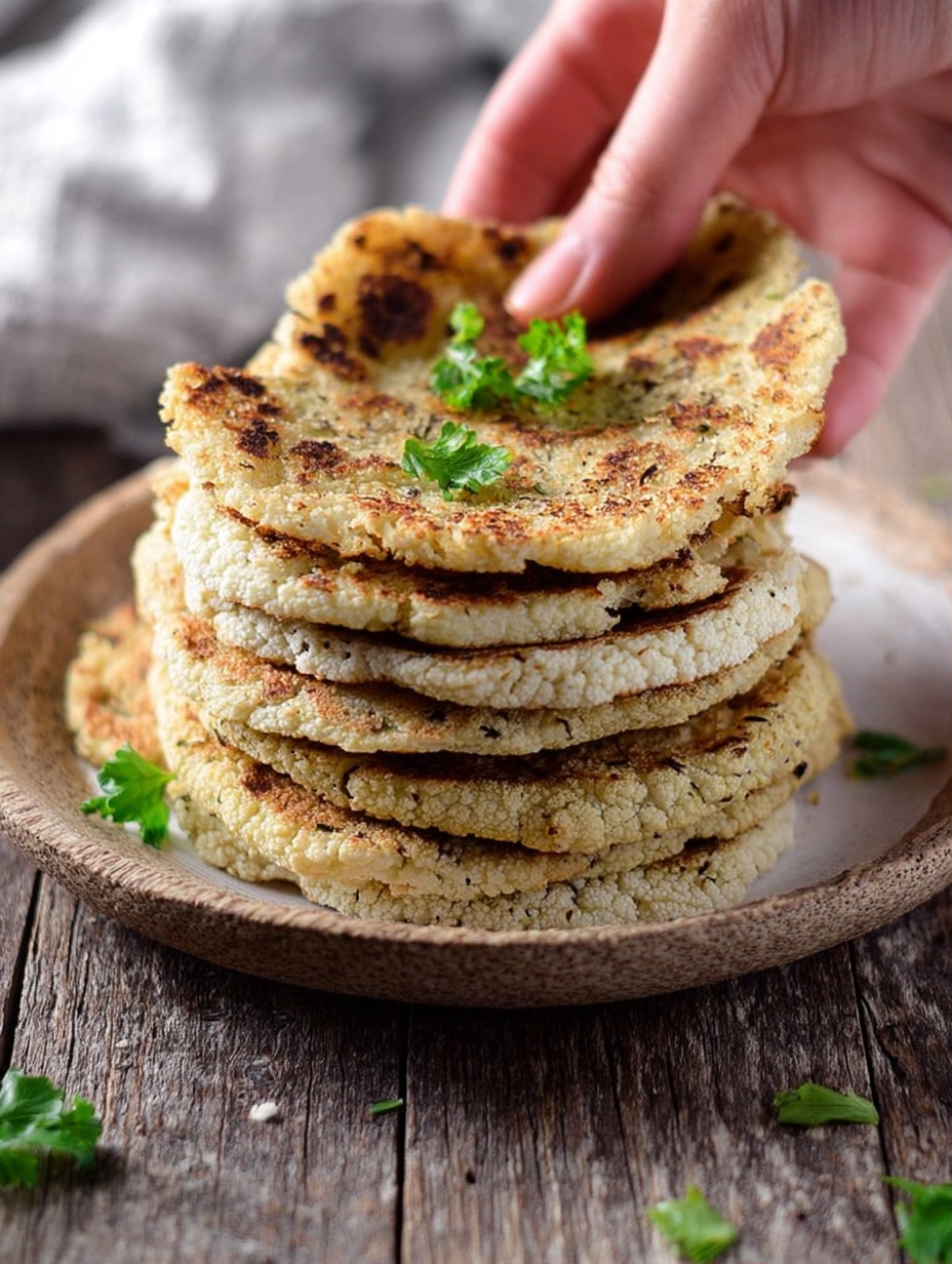 4 Ingredients Cauliflower Tortillas