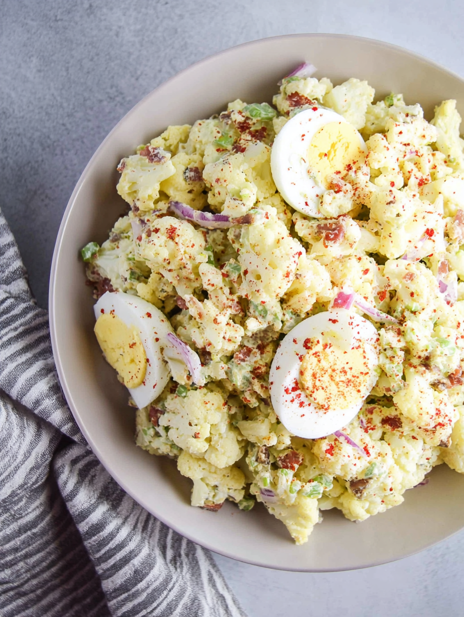 Cauliflower Potato Salad (Low Carb & Paleo)