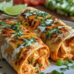 Cheesy Buffalo Chicken Burritos