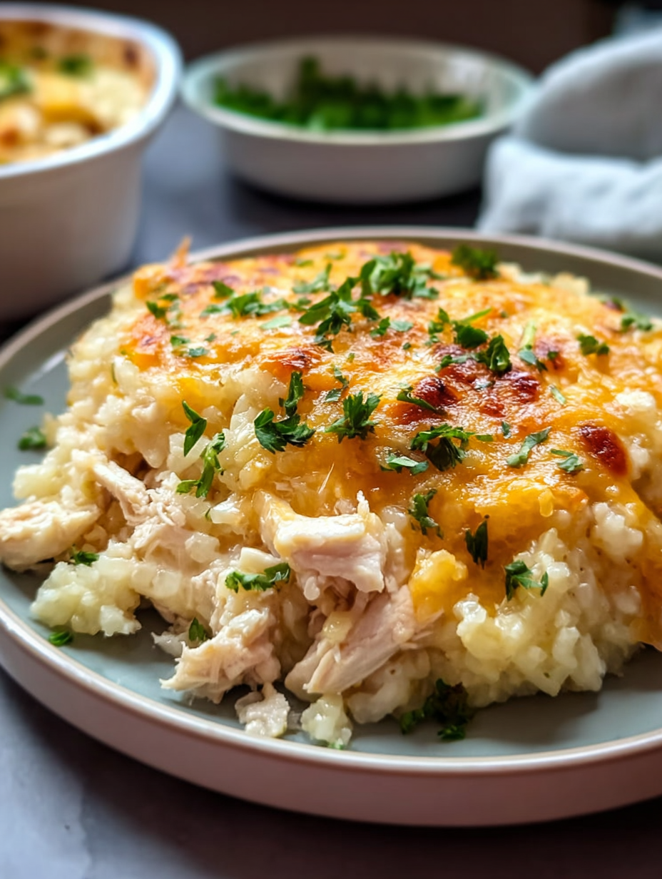 Chicken Cauliflower Rice Casserole