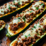 Ground Beef Zucchini Boats