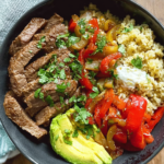 High Protein Steak Fajita Bowl