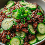 Korean Ground Beef & Cucumber Salad