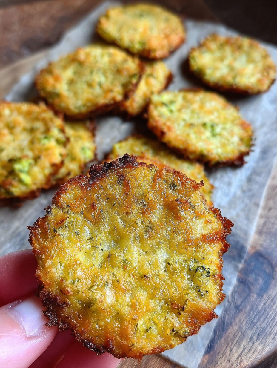 Low Carb Crispy Broccoli Cheese Rounds
