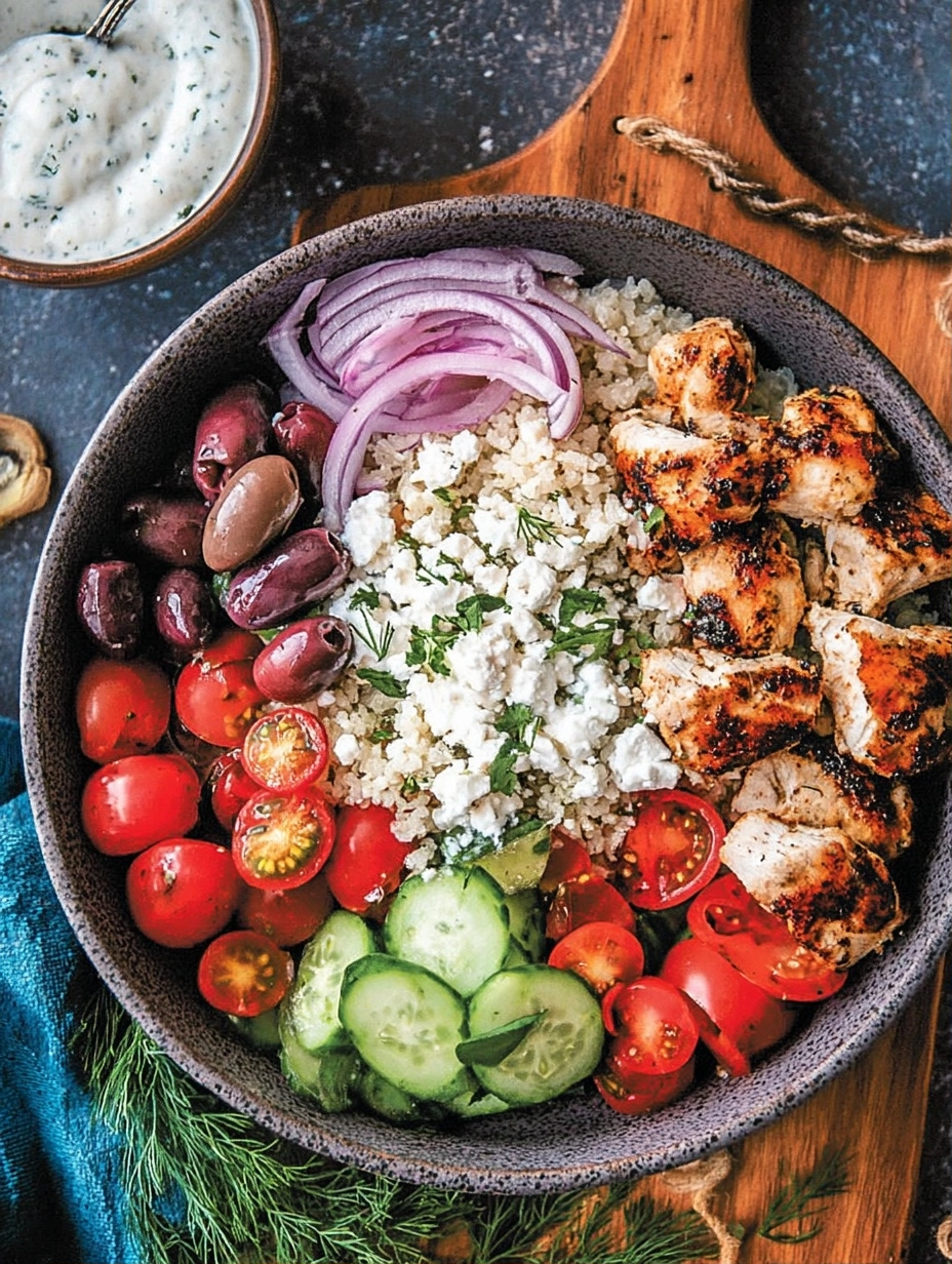 Low-Carb Greek Chicken Bowls (Gluten-Free)