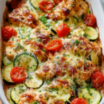 Mediterranean Chicken Zucchini Bake