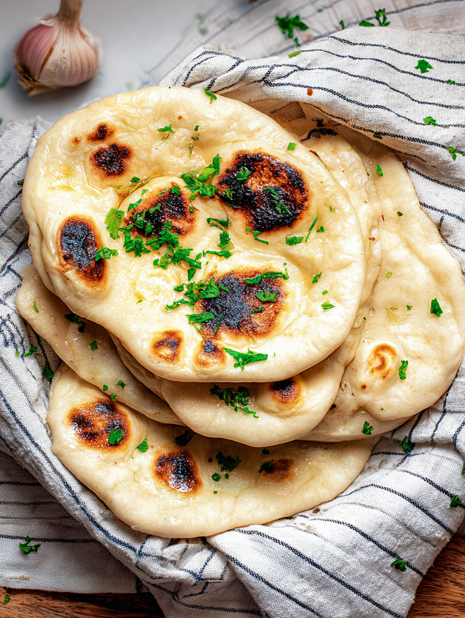 Soft & Buttery Garlic Naan